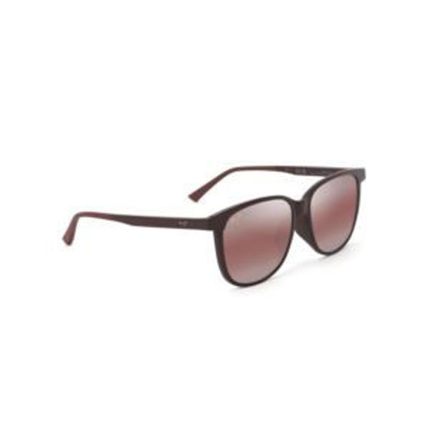 Picture of Ilikea Asian Fit Polarized Sunglasses Matte Burgundy Frame Maui Rose Lens