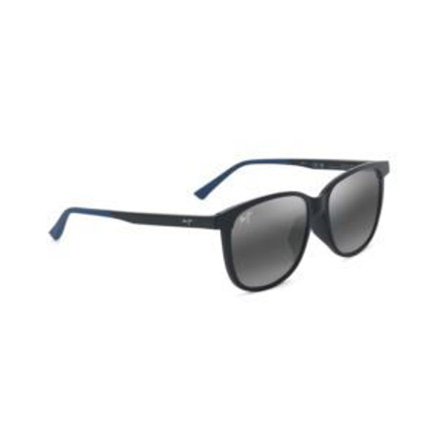 Picture of Ilikea Asian Fit Polarized Sunglasses Matte Blue Frame Neutral Gray Lens