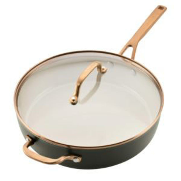 Picture of 5qt Design Series Hard-Anodized Ceramic Induction Saute Pan w/ Lid Evergreen