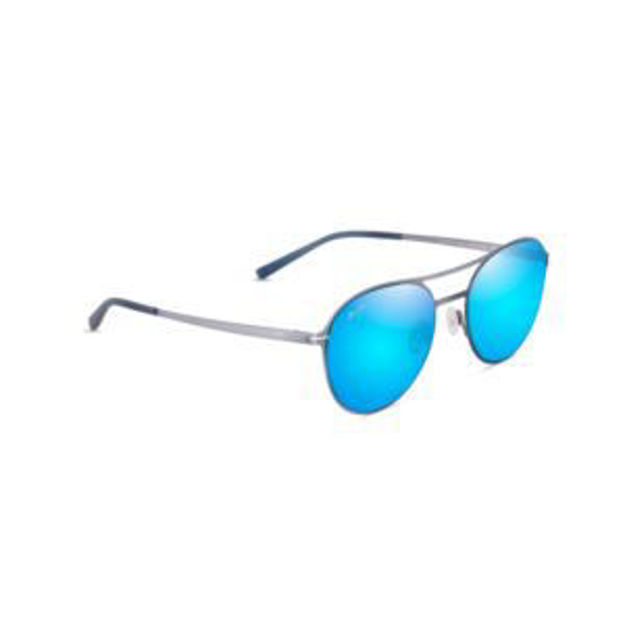 Picture of Half Moon Polarized Sunglasses Dove Gray Frame Blue Hawaii Lens