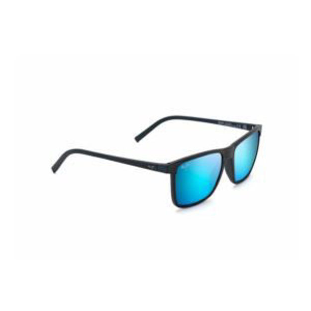Picture of One Way Polarized Sunglasses Navy Stripe Frame Blue Hawaii Lens