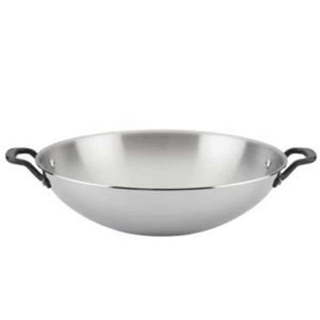 Picture of 15" Stainless Steel 5-Ply Clad Wok