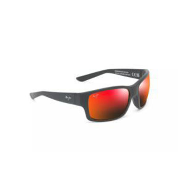 Picture of Mangroves Polarized Sunglasses Matte Black Frame Hawaii Lava Lens