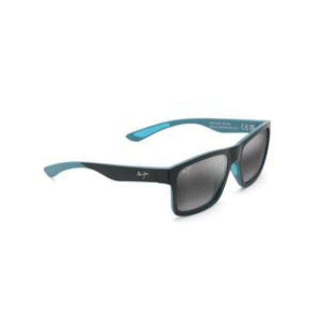Picture of The Flats Polarized Sunglasses Black with Teal Frame Neutral Gray Lens