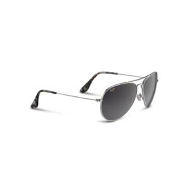 Picture of Mavericks Polarized Sunglasses Silver Frame Neutral Gray Lens