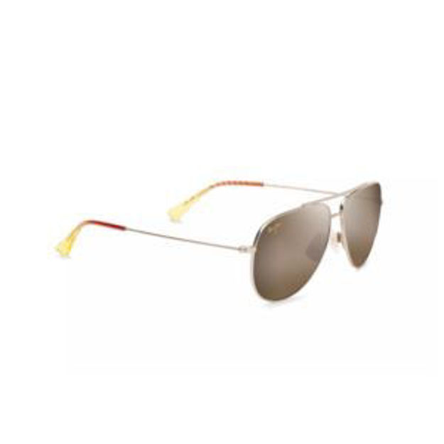 Picture of Hau'oli Polarized Sunglasses Shiny Light Gold Frame HCL Bronze Lens