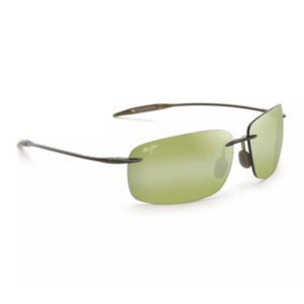 Picture of Breakwall Polarized Sunglasses Shiny Khaki Green Frame Maui HT Lens