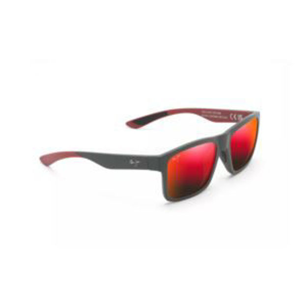 Picture of The Flats Polarized Sunglasses Dark Gray Frame Hawaii Lava Lens