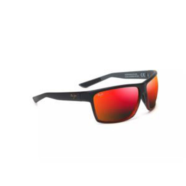 Picture of Alenuihaha Polarized Sunglasses Burgundy Stripe Frame Hawaii Lava Lens