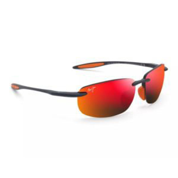 Picture of Ho'okpia Ultra Polarized Sunglasses Matte Dark Blue Frame HAWAII LAVA Lens