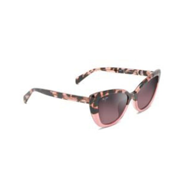 Picture of Blossom Polarized Sunglasses Pink Havana w/ Rose Frame Maui Rose Lens