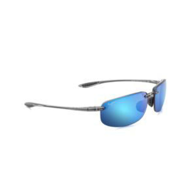 Picture of Ho'okipa Polarized Sunglasses Smoke Gray Frame Blue Hawaii Lens