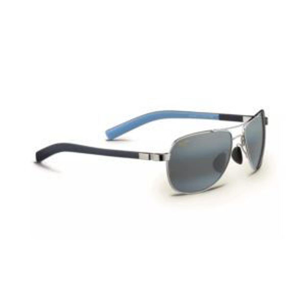 Picture of Guardrail Polarized Sunglasses Silver & Blue Frame Neutral Gray Lens