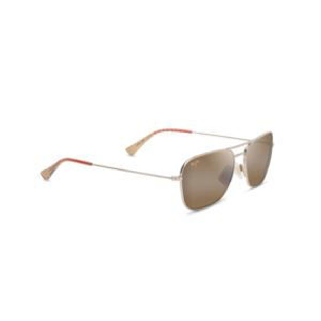 Picture of Na'auao Polarized Sunglasses Shiny Gold Frame HCL Bronze Lens