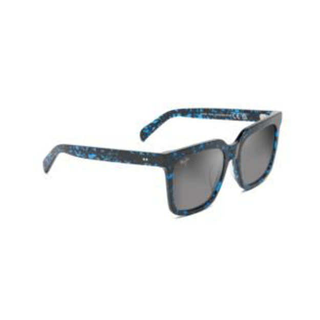 Picture of Rooftops Polarized Sunglasses Blue Tortoise Frame Neutral Gray Lens