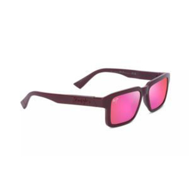 Picture of Kahiko Polarized Sunglasses Matte Burgundy Frame MAUI Bronze Lens
