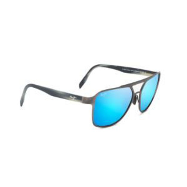 Picture of 2nd Reef Polarized Sunglasses Dark Gunmetal Frame Blue Hawaii Lens