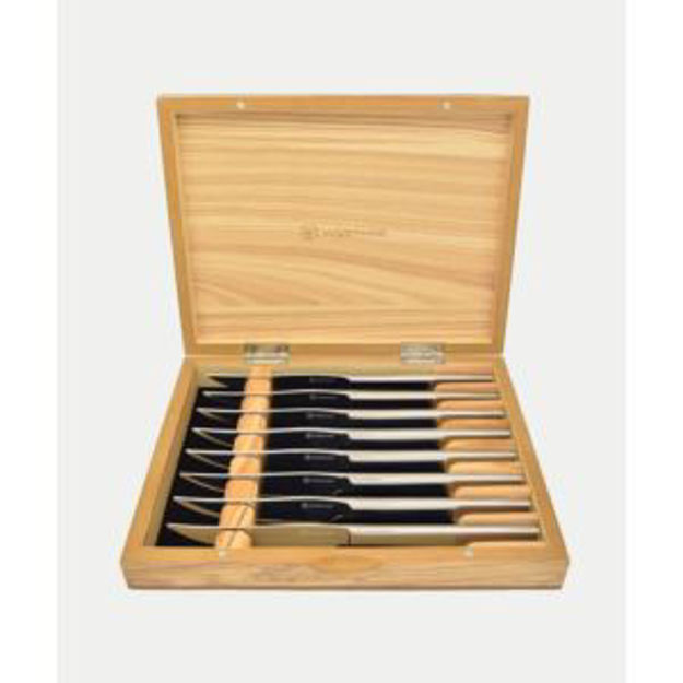 Picture of 8 pc Steak Knife Set w/ Olivewood Chest