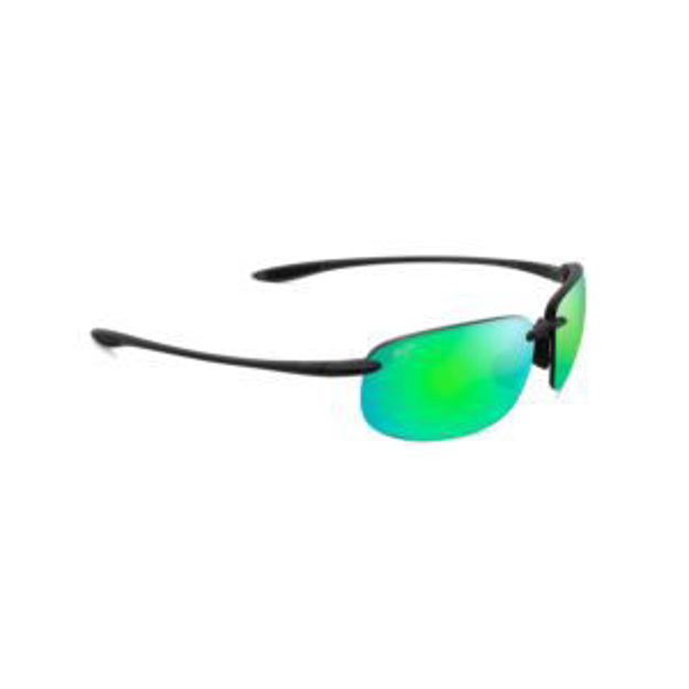 Picture of Ho'okpia XL Polarized Sunglasses Translucent Matte Gray Frame MAUIGreen Lens