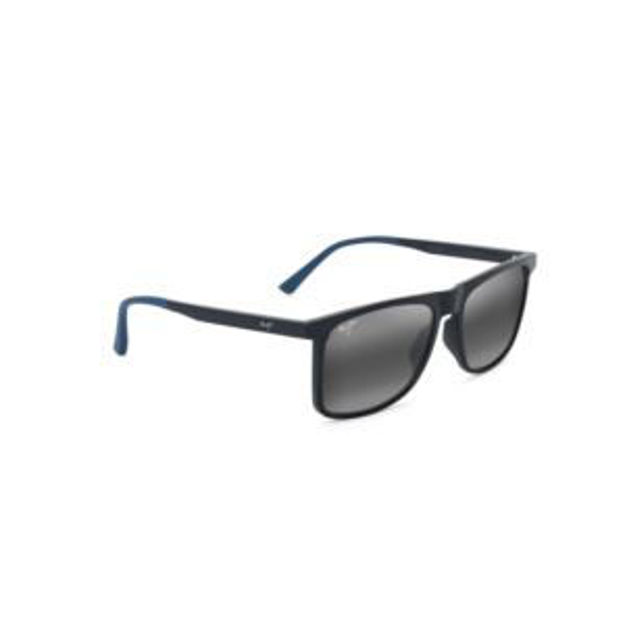 Picture of Makamae Polarized Sunglasses Matte Blue Frame Neutral Gray Lens