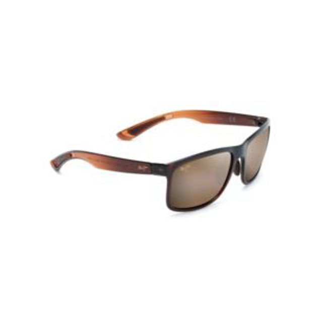 Picture of Huelo Polarized Sunglasses Translucent Rootbeer Frame HCL Bronze Lens