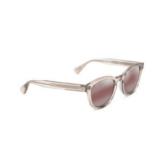 Picture of Cheetah 5 Polarized Sunglasses Crystal with Pink Frame Maui Rose Lens