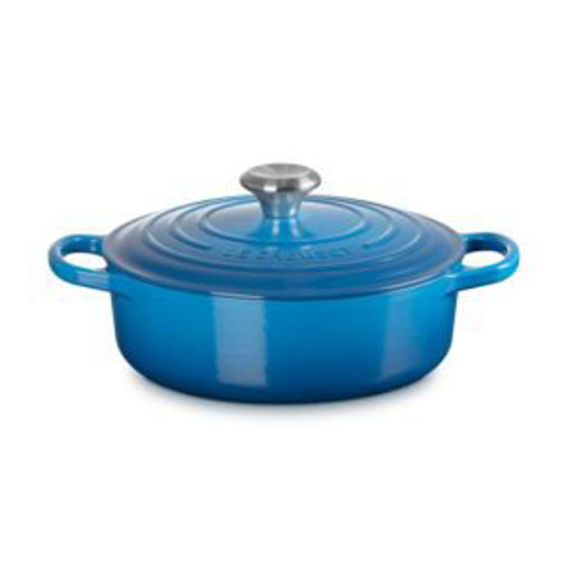 Picture of 3.5qt Signature Cast Iron Round Wide Dutch Oven Marseille