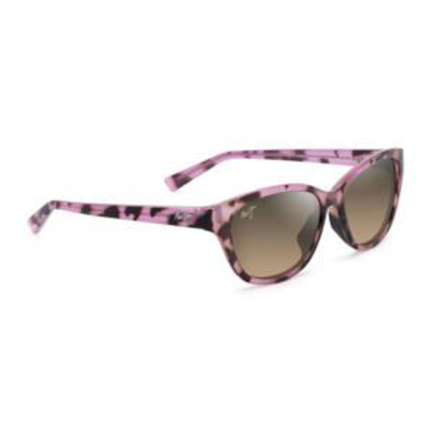 Picture of Punono Polarized Sunglasses Shiny Spotted Pink Havana Frame HCL Bronze Lens
