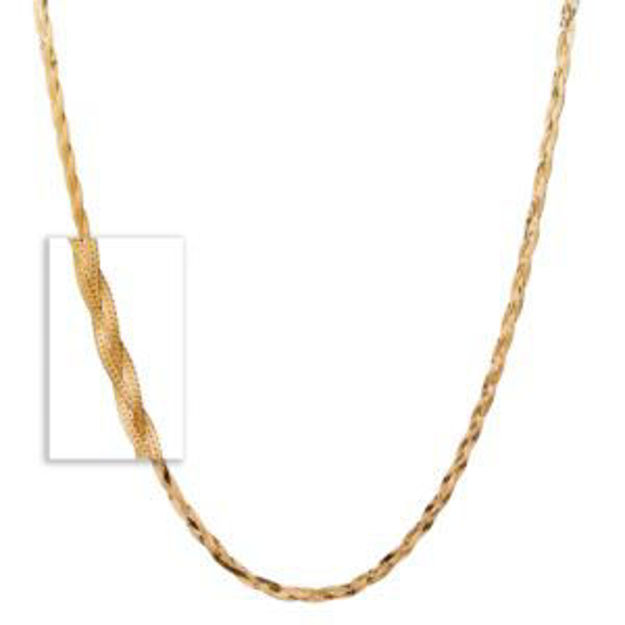 Picture of Braided Herringbone Necklace - 18" Gold