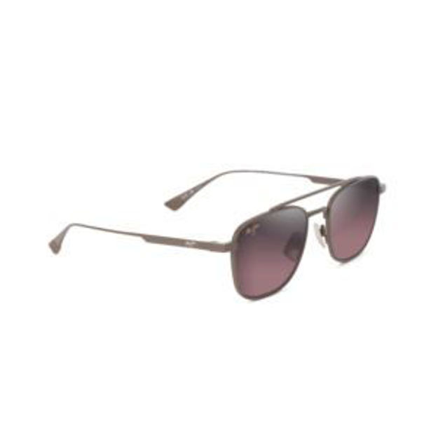 Picture of Kahana Polarized Sunglasses Matte Brown Frame Maui Rose Lens