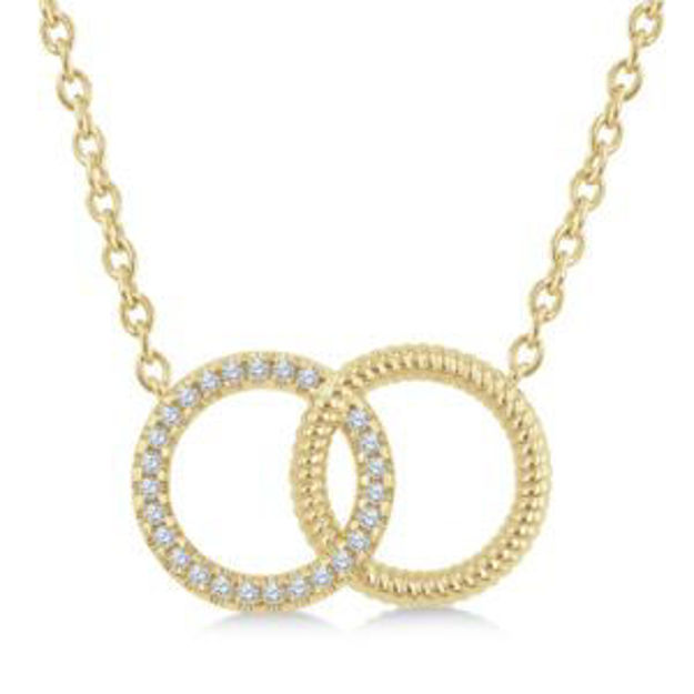 Picture of Diamond Circles Necklace Gold