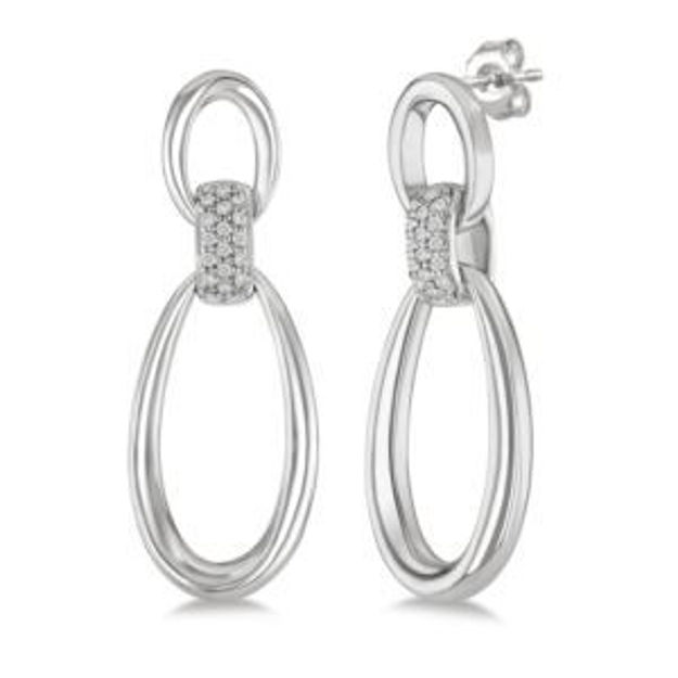 Picture of Diamond Oval Earrings