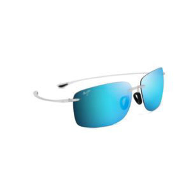 Picture of Hema Polarized Sunglasses Crystal Matte Frame Blue Hawaii Lens