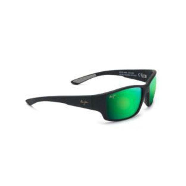 Picture of Local Kine Polarized Sunglasses Black & Green Frame MAUIGreen Lens