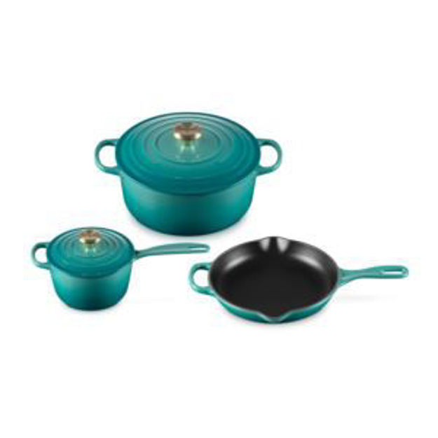 Picture of 5pc Signature Cast Iron Cookware Set Riviera
