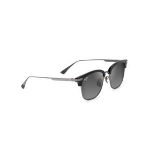 Picture of Kalaunu Asian Fit Polarized Sunglasses Shiny Black Frame Neutral Gray Lens
