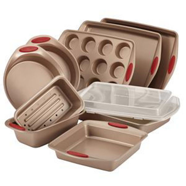 Picture of Cucina 10pc Nonstick Bakeware Set w/ Grips Cranberry Red