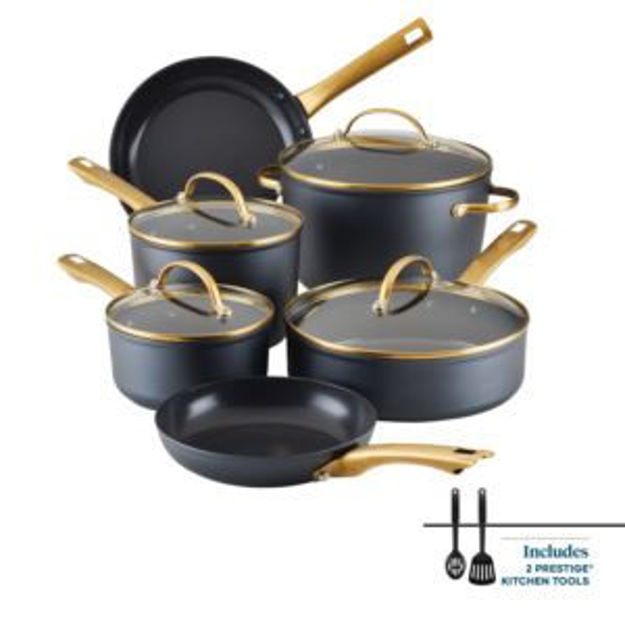 Picture of 12pc Forged Induction Ceramic Cookware Set Black