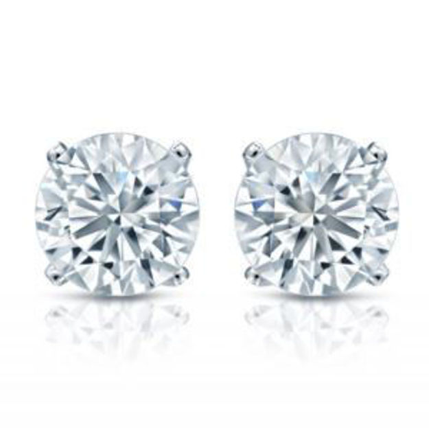 Picture of Round Cut White Diamond Studs - 0.08 CT TW
