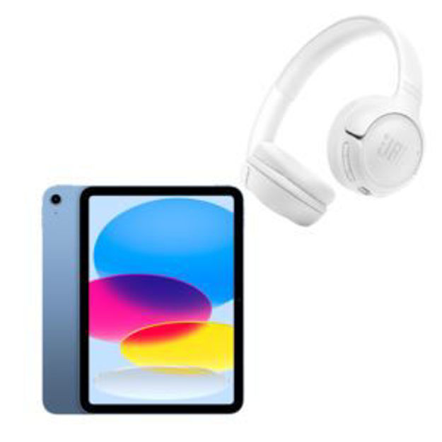 Picture of 11" 11th Gen iPad 128GB Wifi Blue w/ Tune 530 On Ear Headphones White