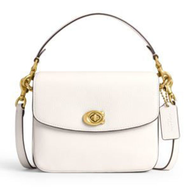 Picture of Polished Pebbled Leather Cassie Xbody 19 - Chalk