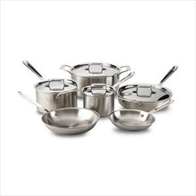 Picture of D5 Brushed Stainless Steel 10-Piece Cookware Set