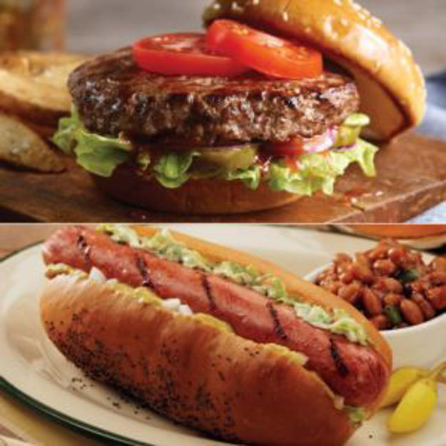 Picture of Twelve 4.5oz Classic Steakburgers & Twelve 3.2oz Beef Hotdogs