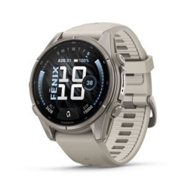 Picture of Fenix 9 Premium Multisport GPS Smartwatch 43mm Titanium Case w/ Fog Gray Band