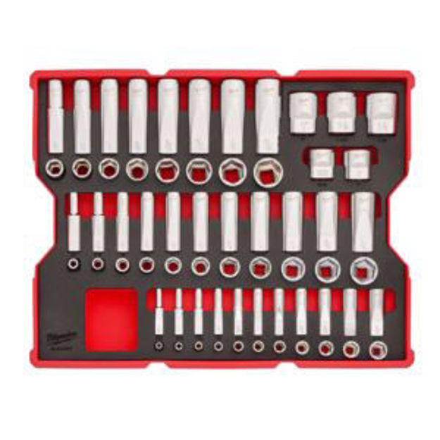 Picture of 65 pc 1/4 3/8 & 1/2 Drive SAE Socket Set with Tray for PACKOUT Drawers