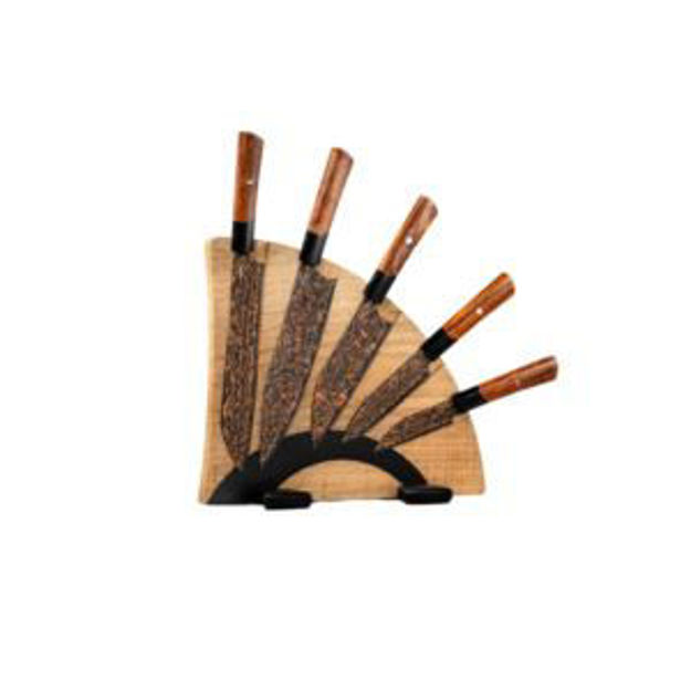 Picture of K22 Black Flare Chef Knives - Red Maple Orb