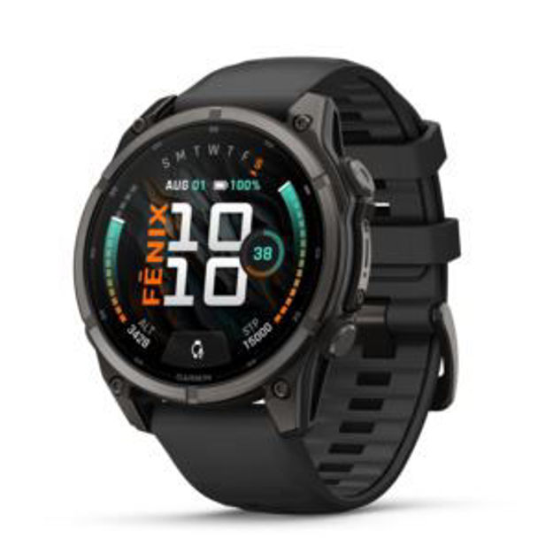 Picture of Fenix 9 Premium Multisport GPS Smartwatch 47mm Carbon Gray Case w/ Black Band