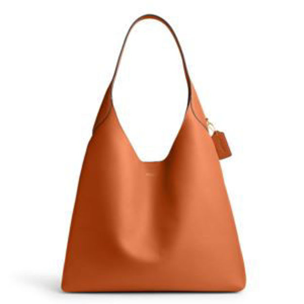 Picture of Natural Grain Leather Brooklyn Shoulder Bag 39 - Toffee/Brass