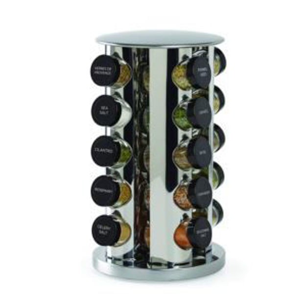 Picture of 20 Jar Stainless Revolving Countertop Spice Rack