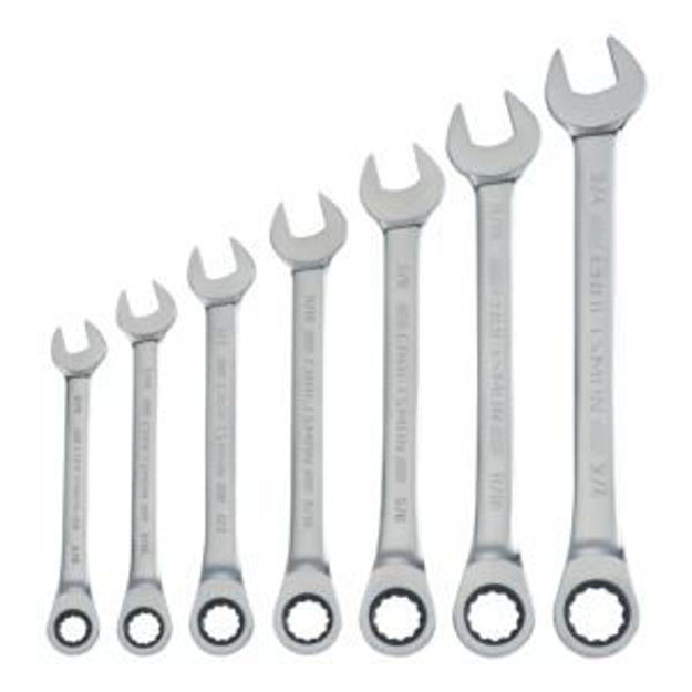Picture of 7pc SAE Ratcheting Combination Wrench Set